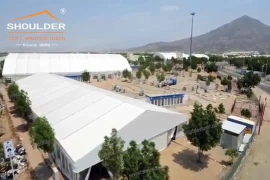 Tenda da magazzino per tenda da magazzino temporanea di grandi dimensioni con parete solida